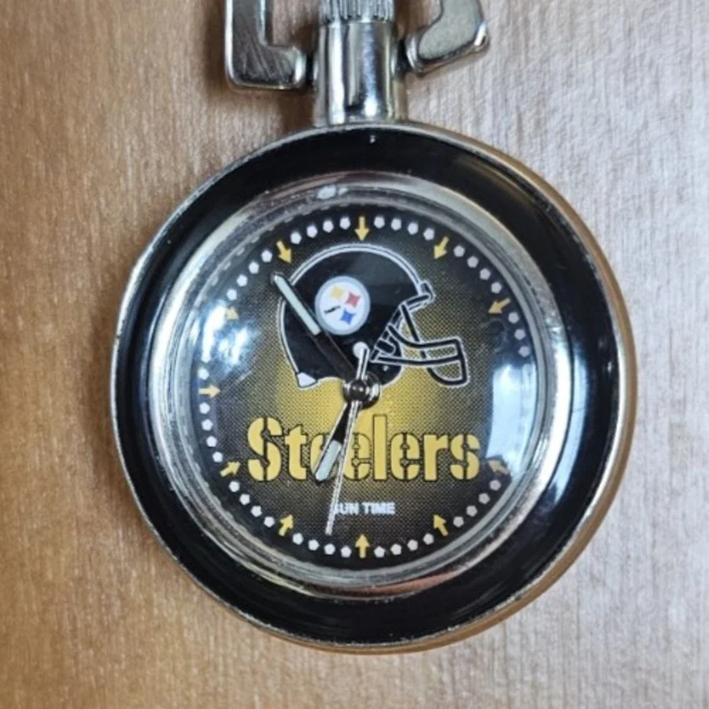 NFL Pittsburgh Steelers Vintage 3 Piece Silver Tone Watch Collection Football